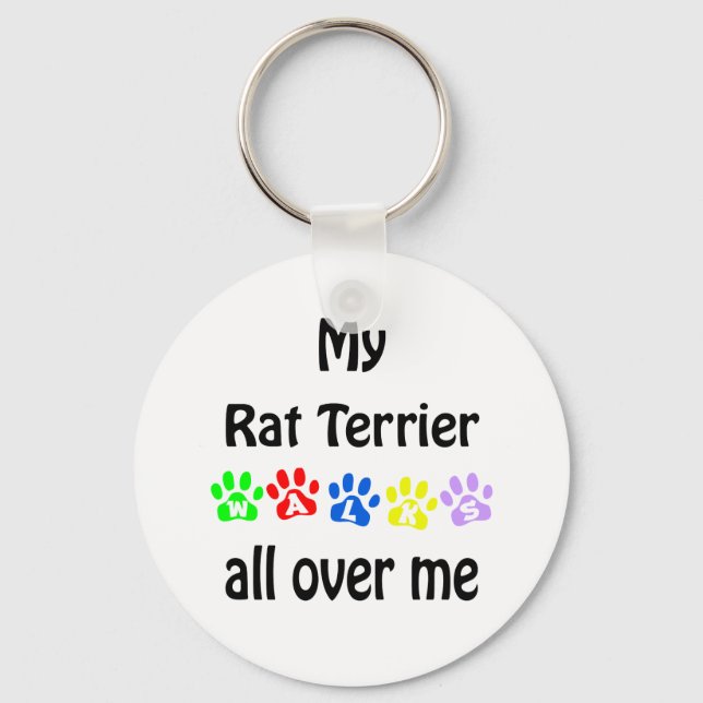 Chaveiro Rat Terrier Walks Design (Frente)
