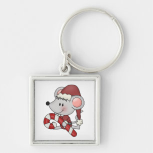 Chaveiro Rato do Natal com bastão de doces