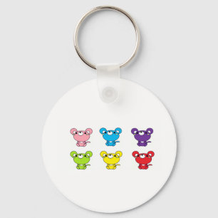 Chaveiro Ratos coloridos brilhantes dos desenhos animados