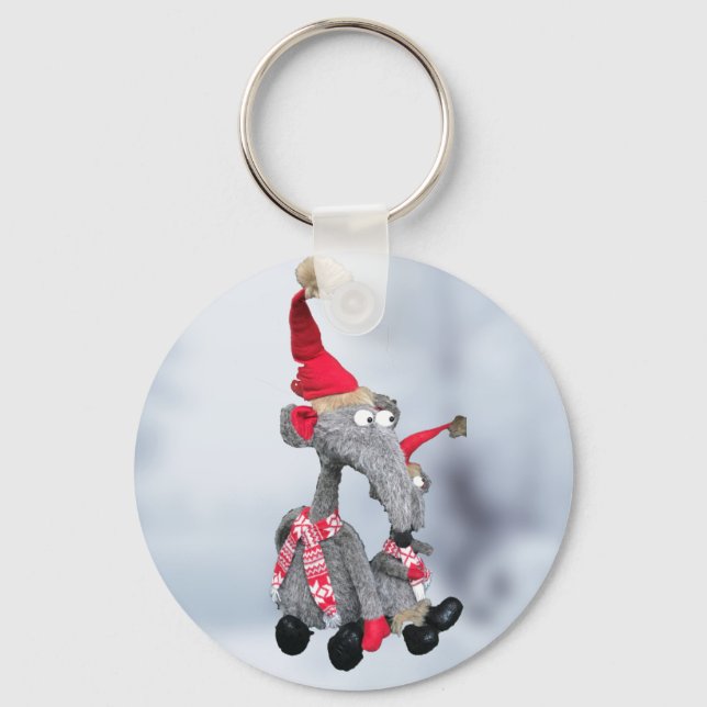 Chaveiro Ratos engraçados de Natal (Frente)