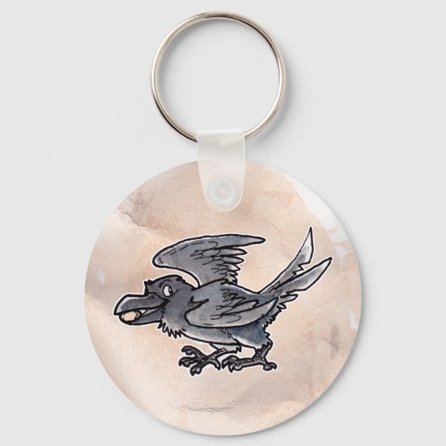 Chaveiro Raven Dourado de tolo (Frente)