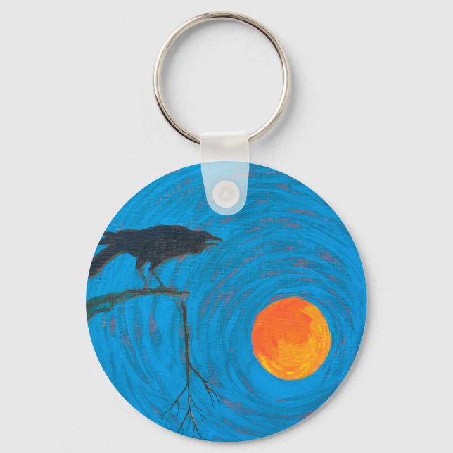 Chaveiro Raven e Lua Cheia (Frente)