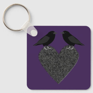 Chaveiro Ravens Góticos e Personalizados do Coração Negr