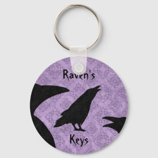 Chaveiro Ravens góticos negros e roxos adicionam seu nome