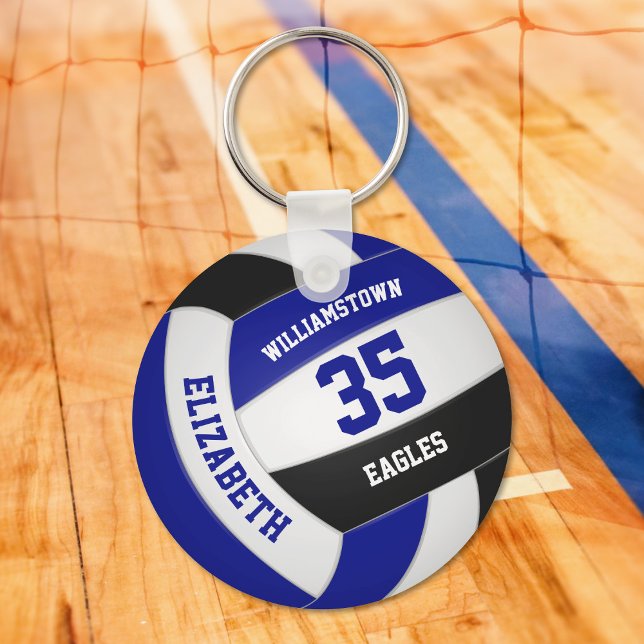 Chaveiro Real Blue Black Personed Team Name Voleibol (Criador carregado)