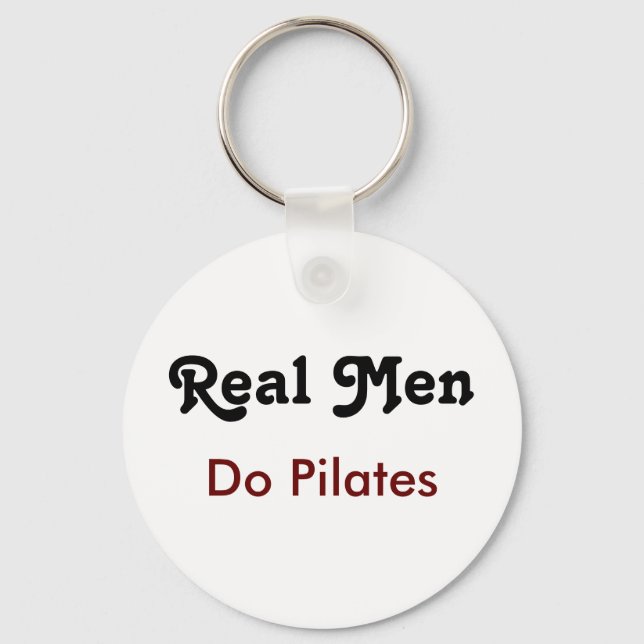 Chaveiro Real Men Do Pilates  (Frente)