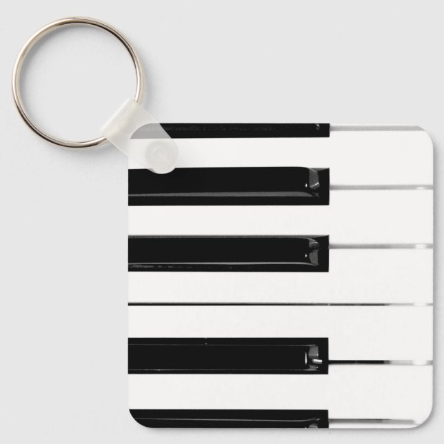 Chaveiro Realistic Black White Piano Keyboard Keys (Frente)