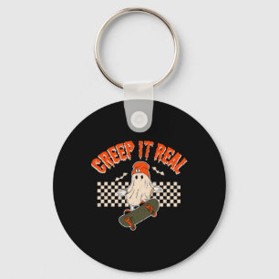 Chaveiro Realmente Skateboard Ghost Bats Retro Halloween 2