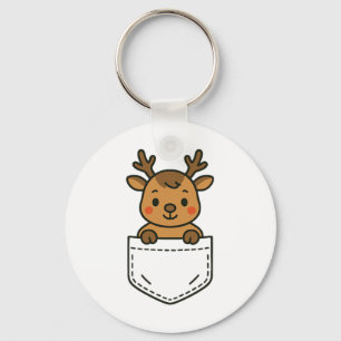 Chaveiro Rebelde-Cuta Pocket Pal Funny Papais noeis Reindee