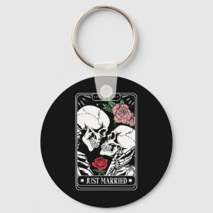 Chaveiro Recem casados Tarot Card Halloween Casal esqueleto