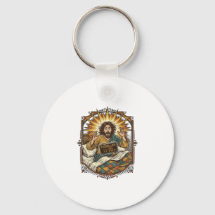 Chaveiro Recibo de Compras Online de Jesus Bêbado na Manhã 