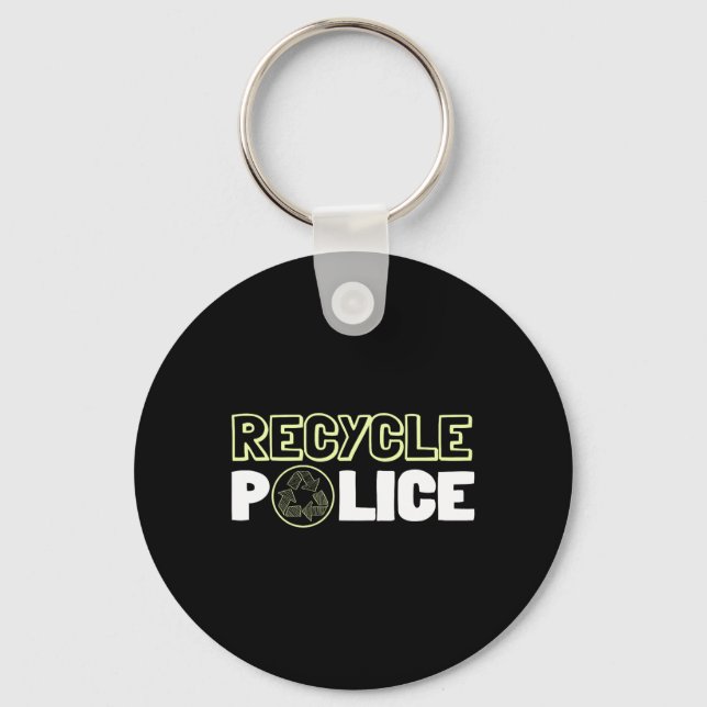 Chaveiro Reciclagem Ambiental Polícia Reciclar Terra Da (Frente)
