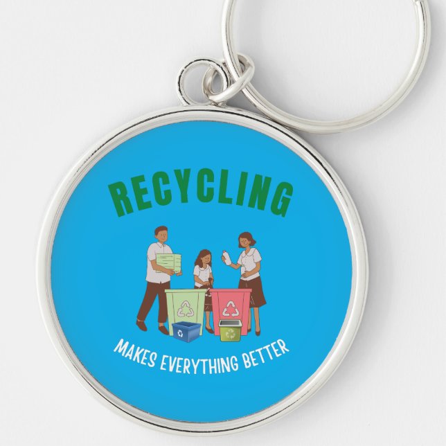 Chaveiro Reciclagem melhora tudo (Frente)
