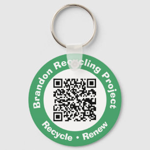 Chaveiro Reciclar de Código QR do Projeto do reciclagem e 