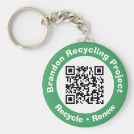 Chaveiro Reciclar de Código QR do Projeto do reciclagem e R