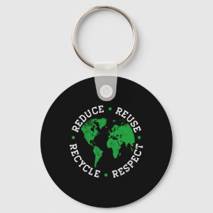 Chaveiro Reciclar do Dia da Terra Reduz o Respeito pela Reu