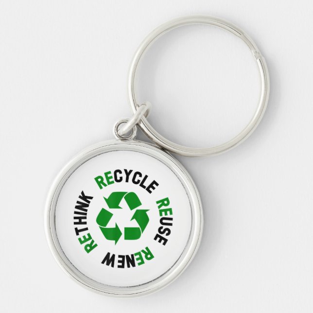 Chaveiro Reciclar Reutilizar Renovar Repensar Dia da Terra  (Frente)