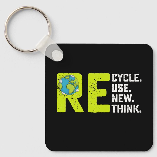 Chaveiro Recicle Reutilize Renove Repense Dia da Terra (Frente)