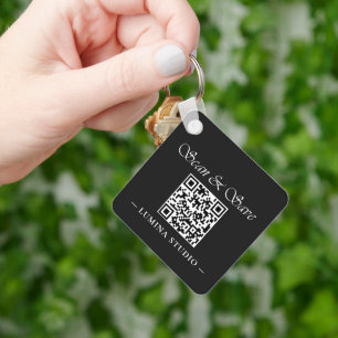 Chaveiro Recompensa de Fidelidade com QR Code Mínimo