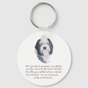 Chaveiro Recordações do Old English Sheepdog