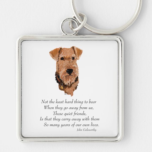 Chaveiro Recuerdo de Airedale, galês, Lakeland Terrier (Frente)