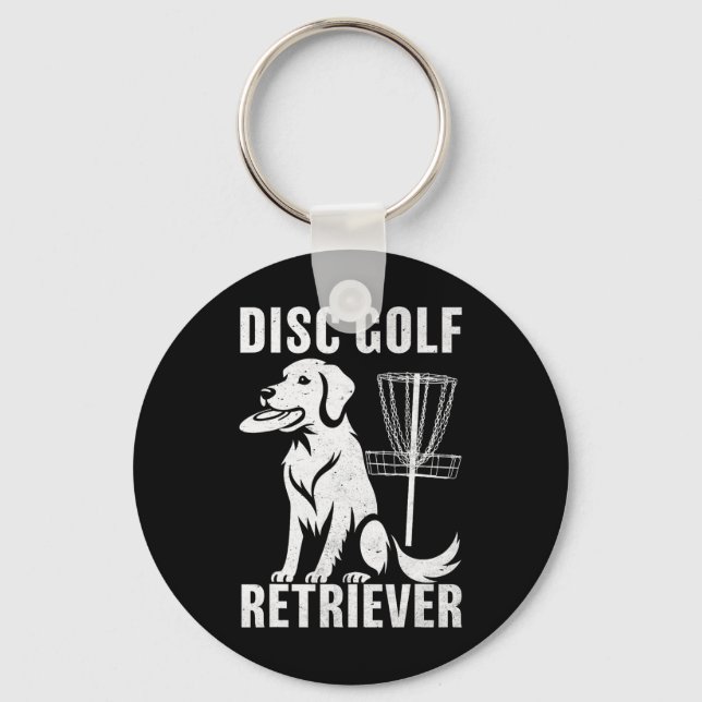 Chaveiro Recuperador de Disco de Golfe Divertido Cachorro R (Frente)