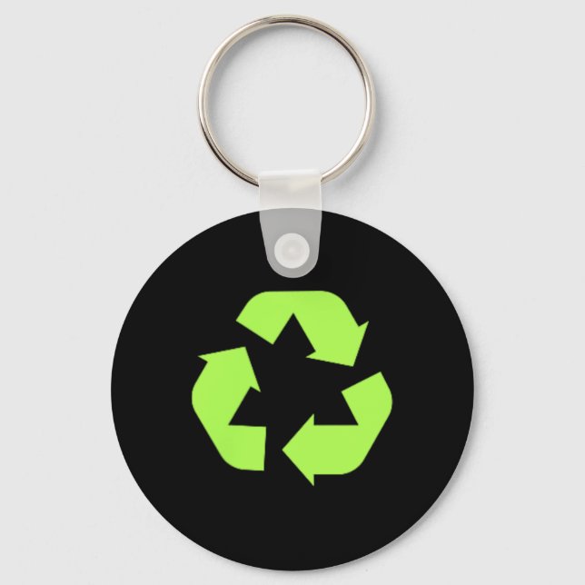Chaveiro Recycl de sustentabilidade ambiental do reciclar (Frente)