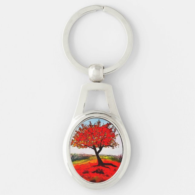 Chaveiro Red Autumn Tree (Frente)
