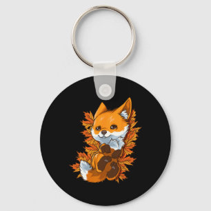 Chaveiro Red Forest Fox Byby Fall Hello Outono