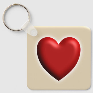 Chaveiro Red Heart Keychain – Cute 3D Love Design