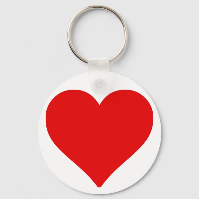Chaveiro Red Heart Shape Love Classic Simple Minimalism (Frente)