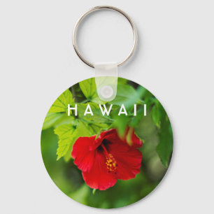 Chaveiro Red Hibiscus Hawaii Flor Tropical