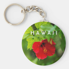 Chaveiro Red Hibiscus Hawaii Flor Tropical