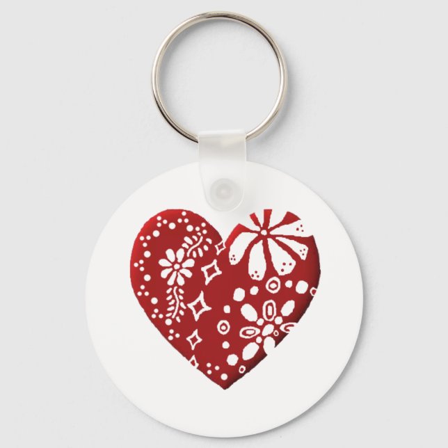 Chaveiro Red Lace Heart (Frente)