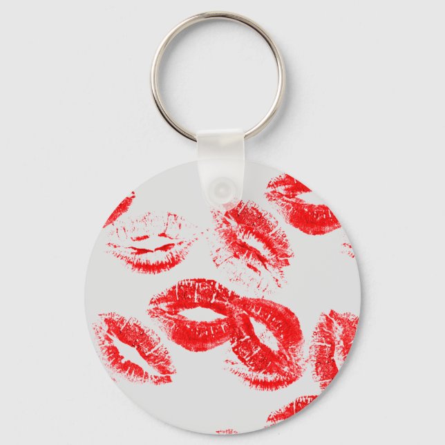 Chaveiro Red Lipstick Prints (Frente)