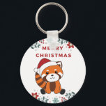 Chaveiro Red Panda Christmas Snow Winter Animais Pandas Key<br><div class="desc">O panda vermelho para suavidade com luzes justas. Animais engraçados com presentes e neve até as férias. Também é engraçado para o Natal em julho. Os Pandas Vermelhos são animais doces e perfeitos para o Natal.</div>