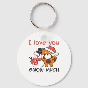 Chaveiro Red Panda I Love You Snow Muita Neve Pun