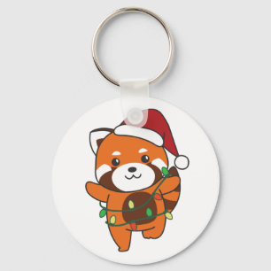 Chaveiro Red Panda Natal Animais de Inverno Pandas Vermelha