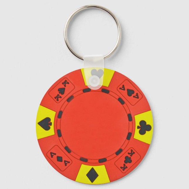 Chaveiro Red Poker Chip (Frente)