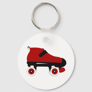 Chaveiro red quad roller derby skate
