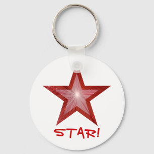 Chaveiro Red Star 'STAR!' keychain white