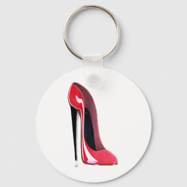 Chaveiro Red Stiletto High Heel Calçado Art (Frente)