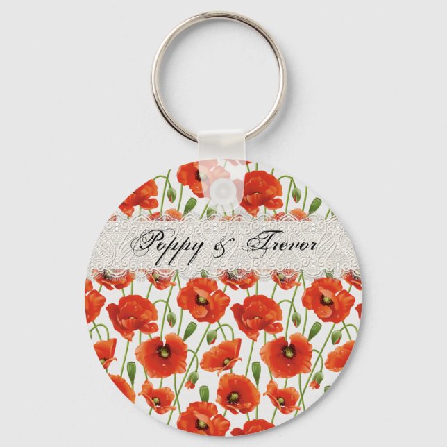 Chaveiro Red Summer Poppy (Frente)