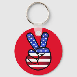 Chaveiro Red Vintage USA Sinalizador de Paz