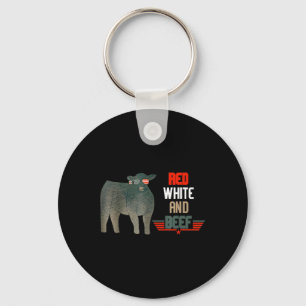 Chaveiro Red White E Beef Vintage Bandeira Dos Eua 4 De Jul