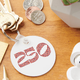 Chaveiro Red White Stripe Blue Stars America 250 Birthday