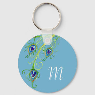 Chaveiro Redemoinho das penas do pavão do estilo de Nouvea