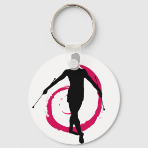 CHAVEIRO REDEMOINHO PINK/BLACK DO TWIRLER