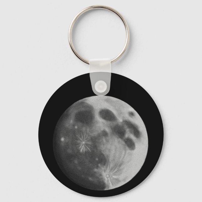 Chaveiro redondo clássico com Cinza de de folha in (Frente)