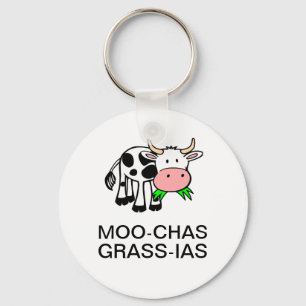 Chaveiro redondo de MOO-chas Grama-IAS (Muchas